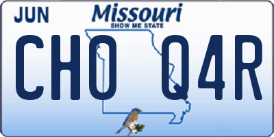 MO license plate CH0Q4R