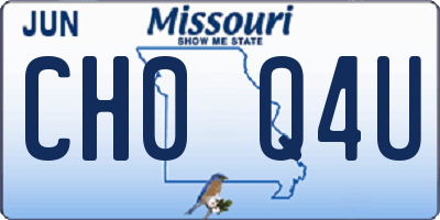 MO license plate CH0Q4U
