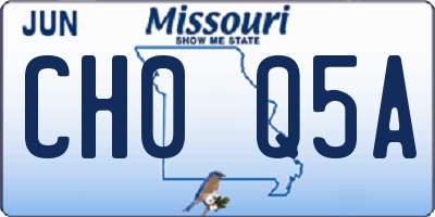 MO license plate CH0Q5A