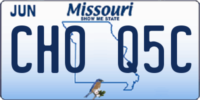 MO license plate CH0Q5C