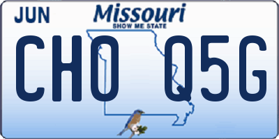 MO license plate CH0Q5G