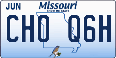 MO license plate CH0Q6H