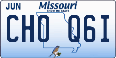 MO license plate CH0Q6I