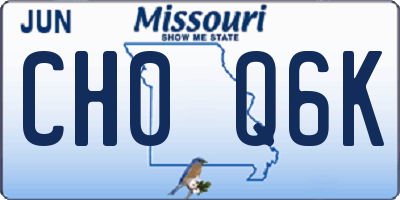 MO license plate CH0Q6K