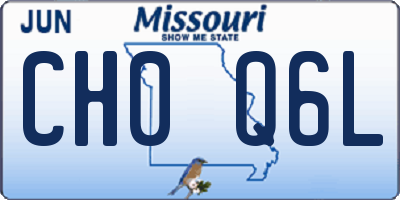 MO license plate CH0Q6L