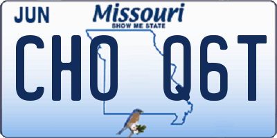 MO license plate CH0Q6T