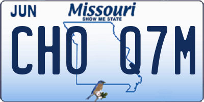 MO license plate CH0Q7M