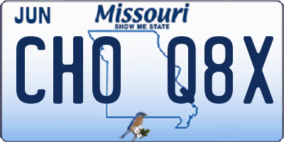 MO license plate CH0Q8X