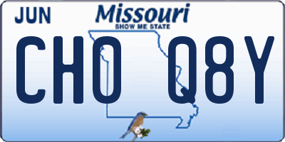 MO license plate CH0Q8Y