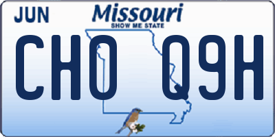 MO license plate CH0Q9H