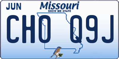 MO license plate CH0Q9J