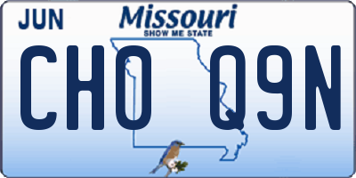 MO license plate CH0Q9N