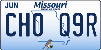MO license plate CH0Q9R