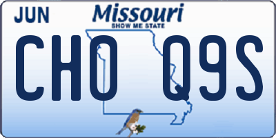 MO license plate CH0Q9S