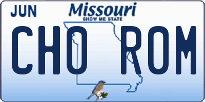 MO license plate CH0R0M