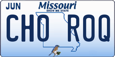 MO license plate CH0R0Q