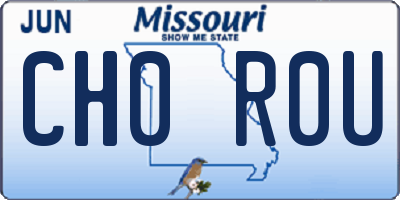 MO license plate CH0R0U