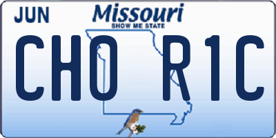 MO license plate CH0R1C