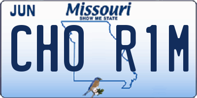MO license plate CH0R1M