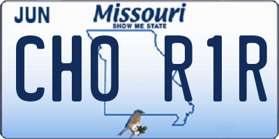 MO license plate CH0R1R