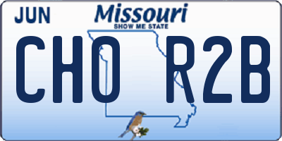 MO license plate CH0R2B
