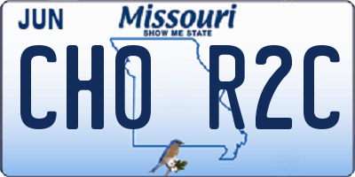MO license plate CH0R2C