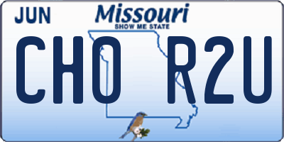 MO license plate CH0R2U