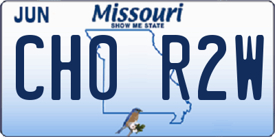 MO license plate CH0R2W