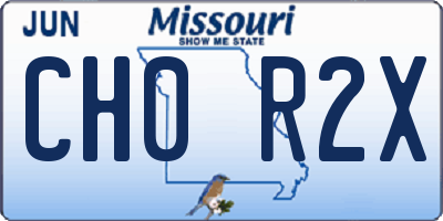MO license plate CH0R2X