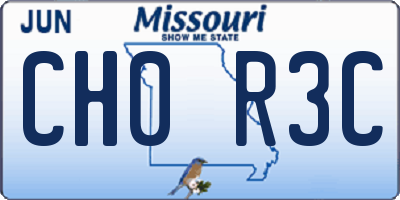 MO license plate CH0R3C