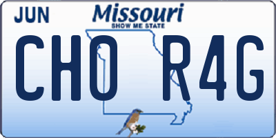 MO license plate CH0R4G