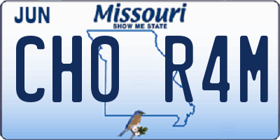 MO license plate CH0R4M