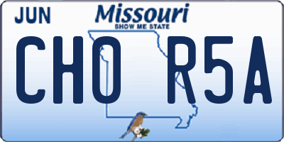 MO license plate CH0R5A
