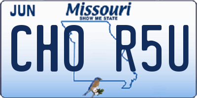 MO license plate CH0R5U