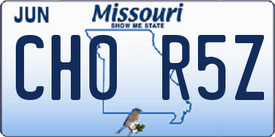 MO license plate CH0R5Z