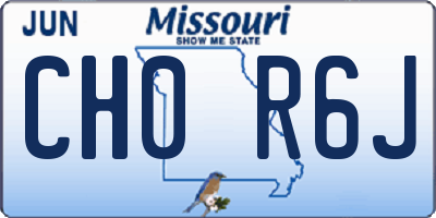 MO license plate CH0R6J