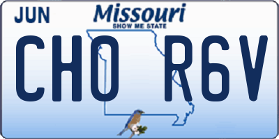MO license plate CH0R6V