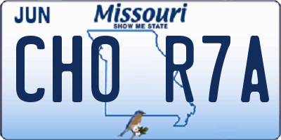 MO license plate CH0R7A