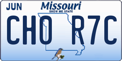 MO license plate CH0R7C