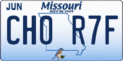 MO license plate CH0R7F