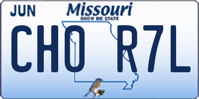 MO license plate CH0R7L