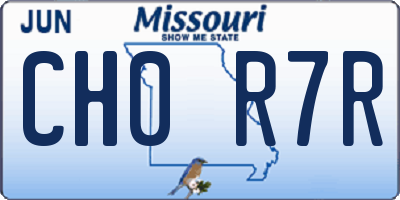 MO license plate CH0R7R