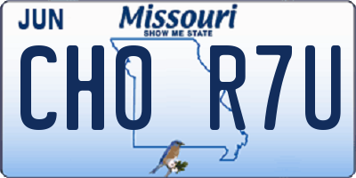 MO license plate CH0R7U