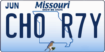 MO license plate CH0R7Y