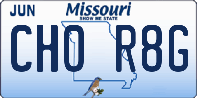 MO license plate CH0R8G