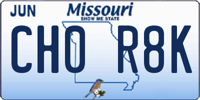 MO license plate CH0R8K