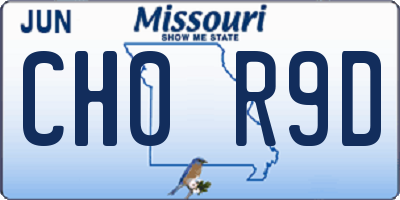 MO license plate CH0R9D