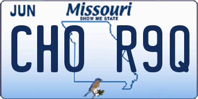 MO license plate CH0R9Q