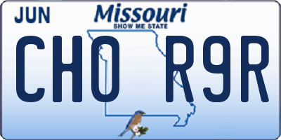 MO license plate CH0R9R