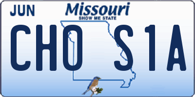 MO license plate CH0S1A
